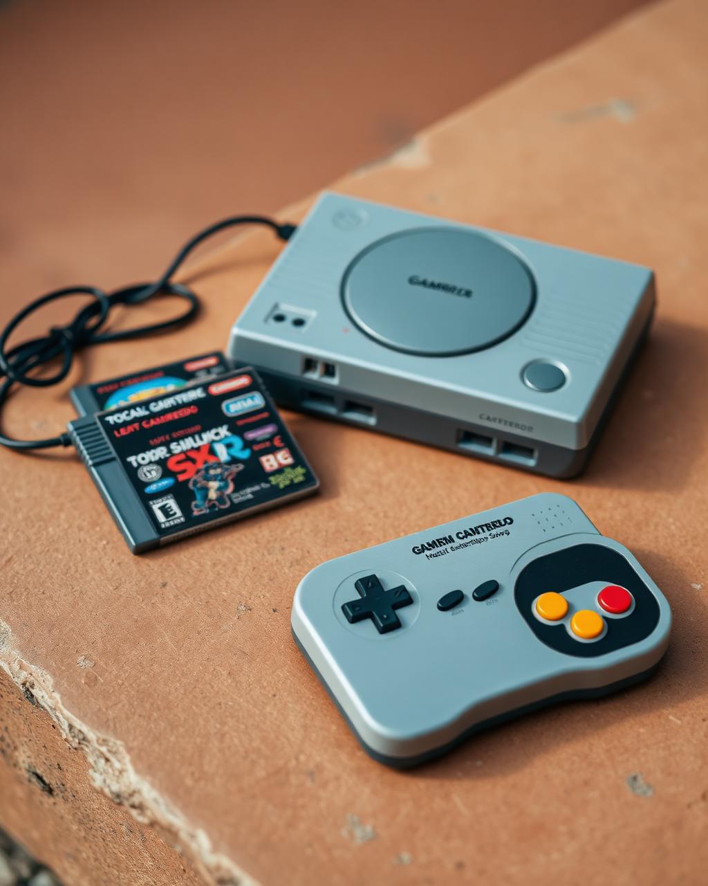 Retro games console and controller